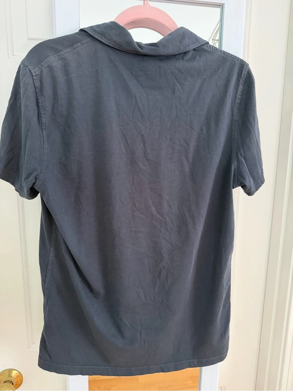 J. Crew Men’s Short Sleeve Polo in Navy Blue